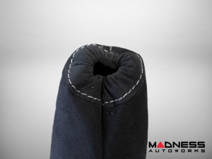 FIAT 500 eBrake Boot - Alcantara - Black w/ White Stitching